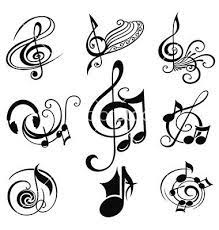 Musical Design Elements Set Vector Image On Music Notes Art Music Notes Tattoo Music Notes Drawing