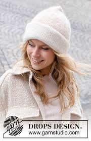 Styles range from aran sweaters to fisherman's sweaters. Snowy Peak Hat Drops 225 8 Free Knitting Patterns By Drops Design