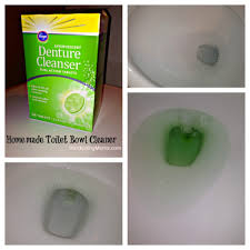 toilet with denture cleanser tablets