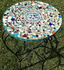 The nice weather is at our doors and it's time to start the bbq and eat outdoors on the patio. Sea Glass Mosaic Tabletop 10 Steps With Pictures Instructables