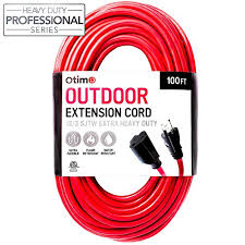 Only use extension cords marked for outdoor use. Otimo 100 Ft 12 3 Sjtw Outdoor Heavy Duty Extension Cord Professional Series 3 Prong Extension Cord Red Tag Level