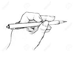 Devoid of writing, images, or marks: Illustration Of Hand Drawn Sketch Person Holding A Pen And Planning For Sketch Write Or Draw On A Blank Sheet Of Paper Royalty Free Cliparts Vectors And Stock Illustration Image 97493839