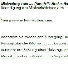 Sie haben mit mietvertrag vom xx.xx.xxxx die wohnung ort, straße, hausnummer, wohnungsbezeichnung laut mietvertrag angemietet. Vermieterschreiben Nutzungsentgelt Muster Zum Download