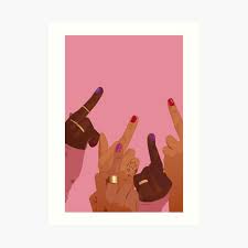 Before you roll up your next character, consider making a mouseling, tortugan, or matryoshka! Middle Finger Art Prints Redbubble