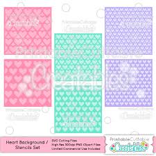 Download Heart Background Stencil Set Free Svg Files For Cricut Silhouette SVG, PNG, EPS, DXF File