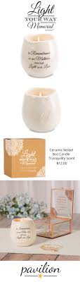 Light Your Way Memorial Mother Memories Soy Wax Candles Ceramic Vessel