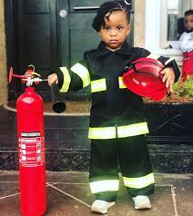In his honour, anita okoye wrote thus Paul And Anita Okoye S Daughter Nadia Impresses In A Fire Department Costume