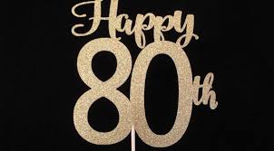 Black And Gold Happy Birthday Topper This Happy 80th Birthday Cake Topper Will Make An Attractive Display On Your Cakes And In Y In 2020 Happy 80th Birthday 50th Birthday Cake Toppers Happy 50th Birthday