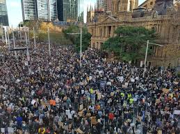 Thousands of protesters have swarmed central sydney to protest against the ongoing covid lockdown in the nation's largest city. Thousands March In Sydney Black Lives Matter Protest After Dramatic Last Minute Appeal Succeeds