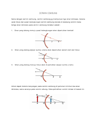 Cermin cembung dipakai sebagai kaca spion berbagai alat transportasi 2. Cermin Datar