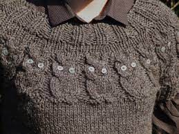 This owl baby sweater, knit toddler sweater cardigan is super cool and soft with an owl! Ravelry Owls Pattern By Kate Davies Designs