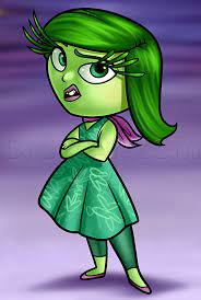 How To Draw Disgust From Inside Out Step By Step Disney Characters Cartoons Draw Cartoon Characters Disney Drawings Cartoon Drawings Inside Out Characters