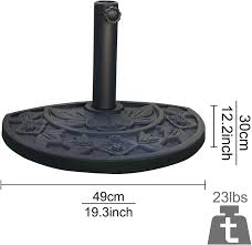 Please text for pickup location and tim'sthanks. Patio Furniture Accessories Abccanopy Half Umbrella Base Stand Heavy Duty Umbrella Holder 50 Lbs Round Patio Umbrella Base With Flower Pattern Semicircle Patio Lawn Garden