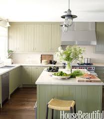 green kitchen cabinets