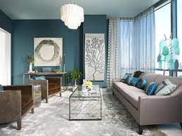 Turquoise Living Room With Soft Brown Armchairs And Sofa Teal Living Rooms Living Room Turquoise Living Room Grey