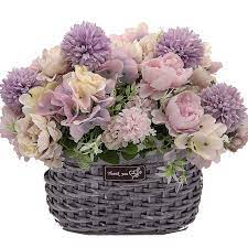 Wholesale artificial hydrangea fake flower peony hydrangeas with high quality for wedding hand tied bouquet or home decoration free shipping. Grunyia Artificial Flowers 4 Bouquet Fake Peony Silk Hydrangea Camellia Faux Daisy Bouquet Wedding Centerpieces Table Buy Online In Bahamas At Bahamas Desertcart Com Productid 211246470