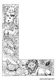 Coloriage Lettre L Alphabet Animaux Dessin A Imprimer Coloriage Alphabet Coloriage Coloriage Mandala