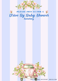 This invitation looks very beautiful, warm, and colorful. Free Printable Retro Drive By Baby Shower Invitation Download Hundreds Free Printable Birthday Invitation Templates