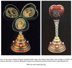 There are nine imperial eggs that are big history markers of the 19th and 20th centuries and speak a bit of the monarchs that existed then. Pictures Of The Eight Missing Imperial Eggs The Enduring Mystery Of The Romanovs Missing Faberge And The 1888 Cherub Egg With Chariot Last Possessed By Armand Hammer In 1934 Evonnenmdgnews