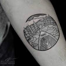 A photo posted by traversing (@traversingcanada) on jul 22, 2016 at 8:12am pdt. Canoe And Landscape Tattoo By Jon J Mo Tattoogrid Net