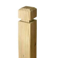 4 In X 4 In X 9 Ft Pressure Treated Pine Chamfered Decorative Fence Post Wood Post Wooden Posts Wood Fence Post