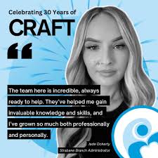 🎉 Celebrating 30 Years of Craft Training! 🎉 We are delighted to introduce Jade  Doherty, who has been a vital part of our Craft Training team in Strabane  for the past 2