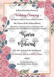Pink Floral Wedding Invitation Ecard Happy Invites Online Invite Wedding Invitation Card Design Floral Wedding Invitations Invitation Card Design
