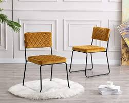 Amazon Com Guyou Office Guest Chair Set Of 2 Yellow Retro Side Chairs For Reception Room Waiting R Office Guest Chairs Side Chairs Office Waiting Room Chairs