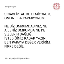He is the current minister of national education of turkey since 10 july 2018. Genclik Hareketi Koordinasyonu On Twitter Ziya Selcuk Anlatmis Biz Size Cevirdik Arkadaslar Sizeoyyok Duymuyorsanistifa Mebduymuyor