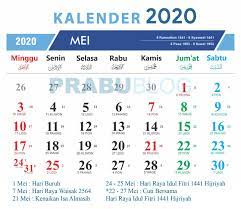 Tahukah anda bahwa kalender jawa dengan perhitungan penanggalan islam juga berbeda. Kalender Mei 2020 Nasional Dan Jawa Prabu Blog