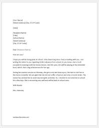 Please see letter of credit. Explanation Letter For Child S Absence From School Word Excel Templates
