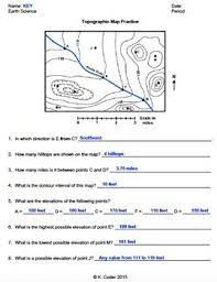 Topographic Map Practice Worksheet Worksheet - Topographic Map Practice *Editable* | Map Worksheets, Topographic  Map Activities, Topographic Map