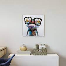 Famous, case, painter, artist, artistic, fine arts, museum, louvre, french, paris, naturalism, realism, impressionism. Yosemite Home Decor Hipster Froggy Ii Original Hand Painted Wall Art Multi Overstock 16290913