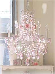 Becolorful Color Of The Week Pink It S Not Just For Little Girls Anymore Shabby Chic Chandelier Pink Chandelier Pink Crystal Chandelier