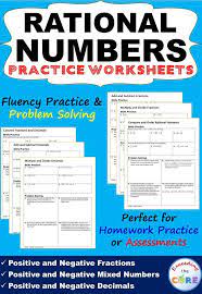 Rational Numbers Homework Practice Worksheets Skills Practice Word Problems Rational Numbers Skills Practice Practices Worksheets