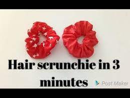 Diy Easy Hair Rubber Band Sewing How To Make Hair Scrunchie Tutorial Youtube Scrunchies How To Make Hair Scrunchies Diy
