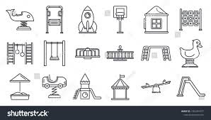 These free images are pixel perfect to fit your design and available in both png and vector. Park Kid Playground Icon Set Outline Set Of Park Kid Playground Vector Icons For Web Design Isolated On White Background Ad Icon Set Outline Kids Playground