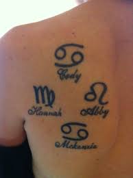 My Children S Names And Zodiac Signs Tattoos With Kids Names Tattoos Tattoo Designs For Women