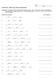 Writing and balancing equations worksheet. Types Chemical Reactions Document Identifying Worksheet Answers Sumnermuseumdc Org