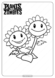 The torn dresses and stitched faces would make little ones go eek! Plants Vs Zombies Twin Sunflower Coloring Page Sunflower Coloring Pages Coloring Pages Plants Vs Zombies