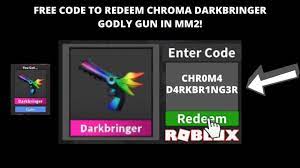 Free godly mm2 script pastebinall games. Redeem This Free Code To Unlock Chroma Dakrbringer Godly Gun In Roblox Mm2 Youtube