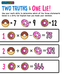 Truth vs lie writing worksheet. Two Truths And One Lie Blog Mashup Math