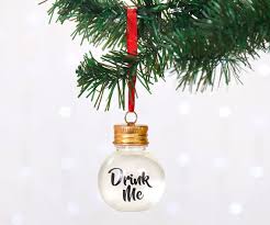 Spread holiday cheer this christmas with personalized ornaments! Shot Glass Christmas Tree Ornaments