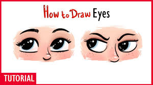 You can color them in if you like. How To Draw Eyes Disney Style Cara Menggambar Mata Youtube