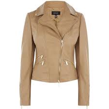 Tan Leather Biker Jacket 2 270 Pen Liked On Polyvore Featuring Outerwear Jackets Leather M Leather Jackets Women Beige Leather Jacket Tan Leather Jackets