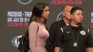 And the lineal lightweight and welterweight titles. Omar Figueroa S Sister Stole The Show At The Manny Pacquiao Vs Keith Thurman Weigh In Youtube