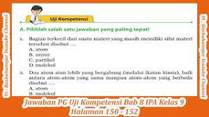 Lalu ahmad, apakah kamu sedang mencari kunci jawaban soal ipa kelas x? Jawaban Pg Uji Kompetensi Bab 8 Ipa Kelas 9 Halaman 150 152 Youtube