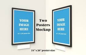Two Poster Mockup 24x36 Poster Mockup Web Design Poster