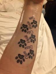 New Tattoo In Memory Of All My Dogs That Have Crossed The R New Tattoos Dog Tattoos Pawprint Tattoo