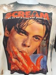 Horror halloween scream character shirt, valentines day sublimated tie dye  shirt, goth decor horror graphic t-shirt